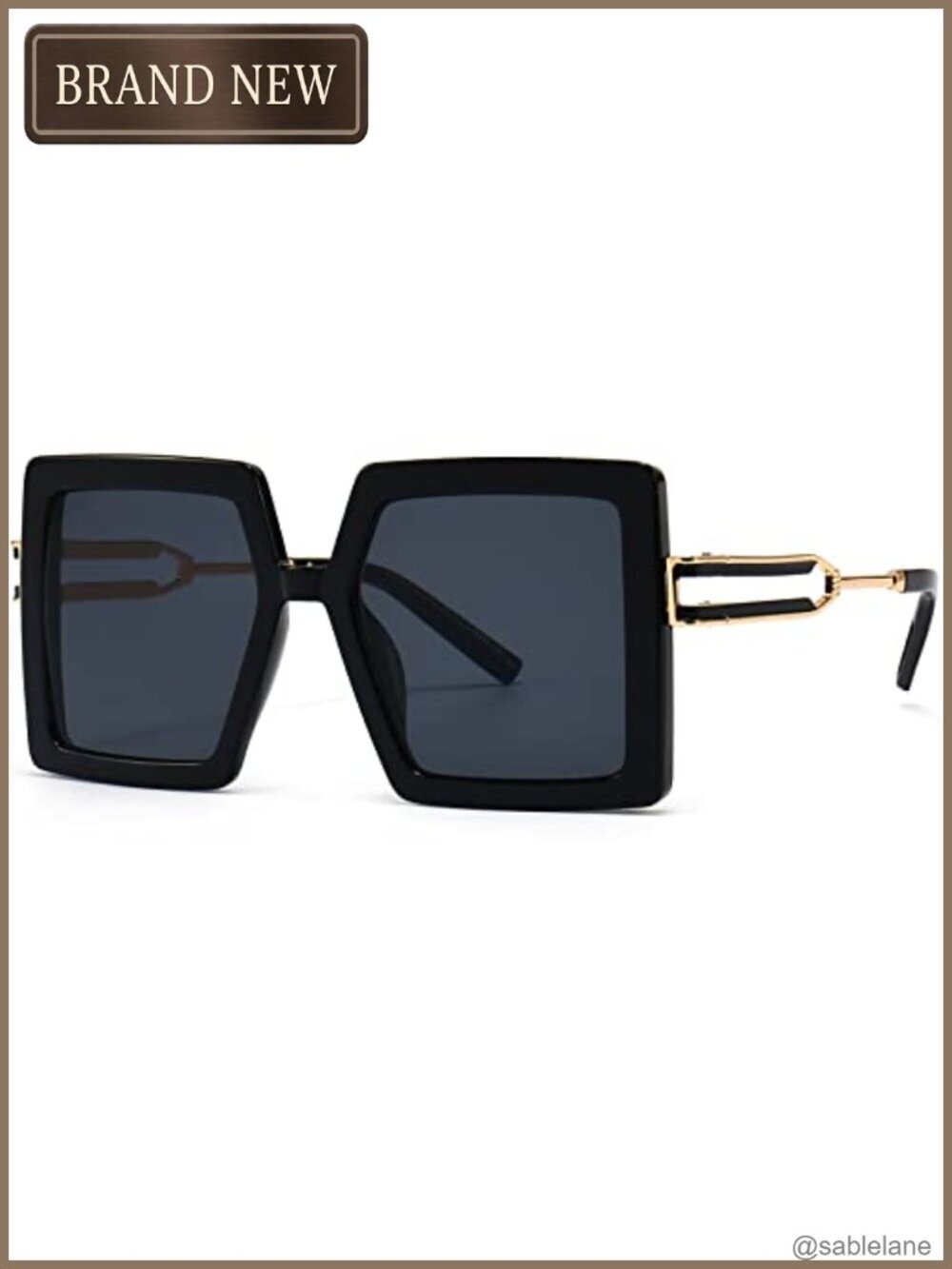 Oversized Square Sunglasses Women UV400 Protection Retro Fashion